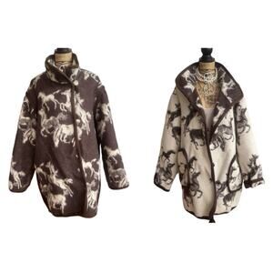 VINTAGE - REVERSIBLE 1995 Joyce Onarheim Boe Legacy Collection Blanket Coat - XL